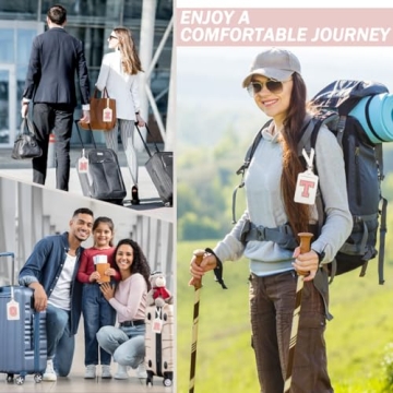 Personalized Chenille Initial Luggage Tags for Travel