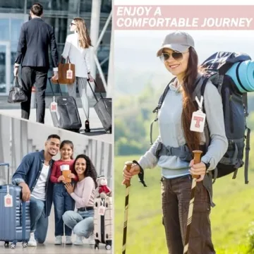 Personalized Chenille Initial Luggage Tags for Travel