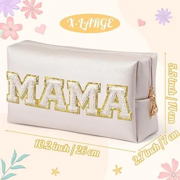 Elegant Y1tvei MAMA Cosmetic Bag for Stylish Moms