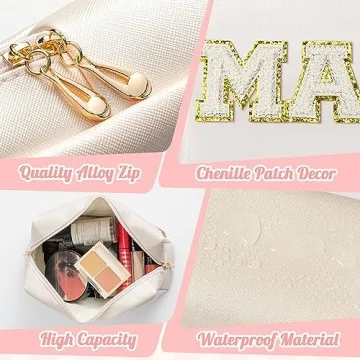 Elegant Y1tvei MAMA Cosmetic Bag for Stylish Moms