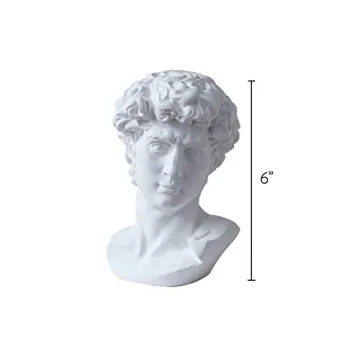 Elegant Greek Statue of David Bust for Home Decor
