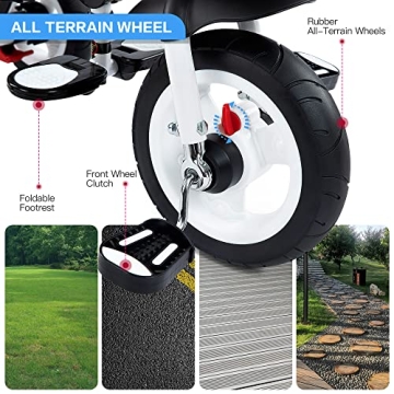 JMMD Baby Trike 6-in-1 Adjustable Tricycle for Kids