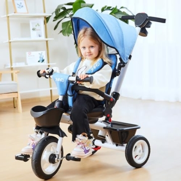 JMMD Baby Trike 6-in-1 Adjustable Tricycle for Kids