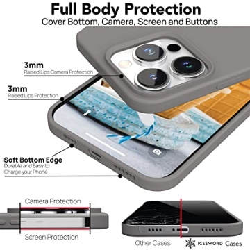 IceSword Liquid Silicone Phone Case for iPhone 13 Pro Max