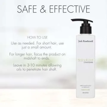 Josh Rosebrook Nourish Conditioner A rich moisturizing conditioner for all hair types and textures with normal to dry scalp types (8 Fl Oz)