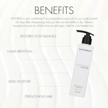 Josh Rosebrook Nourish Conditioner A rich moisturizing conditioner for all hair types and textures with normal to dry scalp types (8 Fl Oz)