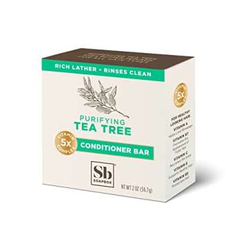 Soapbox Hair Conditioner Bar with Tea Tree Oil to Clean & Purify Dry, Damaged Hair & Scalp - 2oz Sol...
