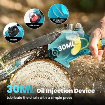 Seesii Mini Chainsaw - Portable 8-Inch Electric Tool Set