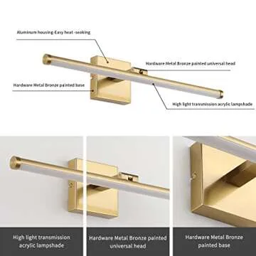 Joosenhouse Modern Bathroom Vanity Light Fixtures