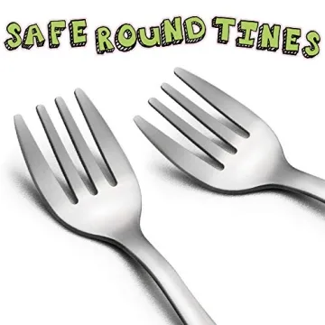 TeamFar Stainless Steel Toddler Utensils with Animal Handles