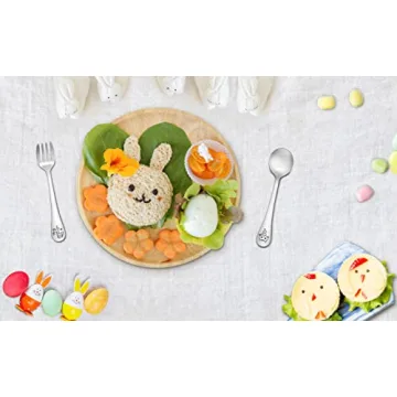 TeamFar Stainless Steel Toddler Utensils with Animal Handles