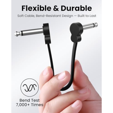 6 Pack LuminologyPro Guitar Patch Cables for Pedalboards