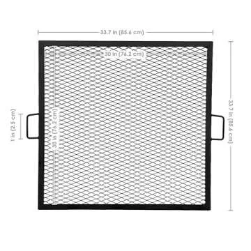 Sunnydaze X-Marks Fire Pit Cooking Grate for Outdoor BBQ