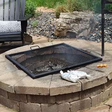 Sunnydaze X-Marks Fire Pit Cooking Grate for Outdoor BBQ