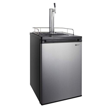 Kegco Kegerator: Stainless Steel Full Size Keg Refrigerator with Single Faucet - D System