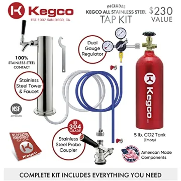 Kegco Kegerator Full Size Keg Refrigerator Stainless Steel