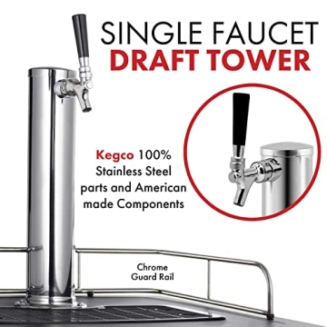 Kegco Kegerator Full Size Keg Refrigerator Stainless Steel