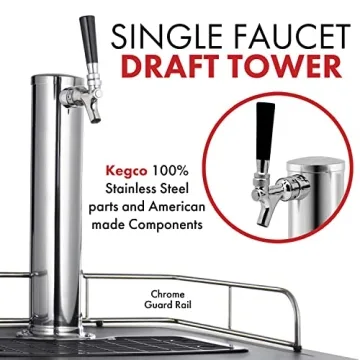 Kegco Kegerator Full Size Keg Refrigerator Stainless Steel