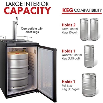 Kegco Kegerator Full Size Keg Refrigerator Stainless Steel