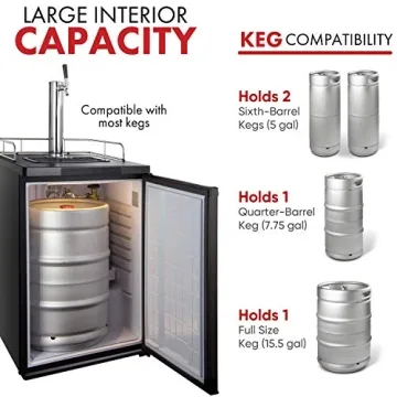Kegco Kegerator Full Size Keg Refrigerator Stainless Steel