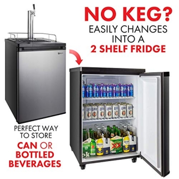 Kegco Kegerator Full Size Keg Refrigerator Stainless Steel