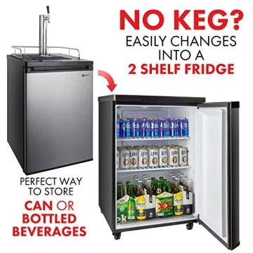 Kegco Kegerator Full Size Keg Refrigerator Stainless Steel