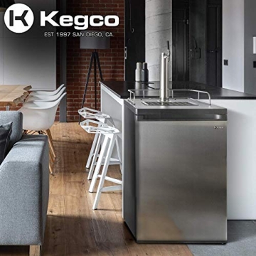 Kegco Kegerator Full Size Keg Refrigerator Stainless Steel