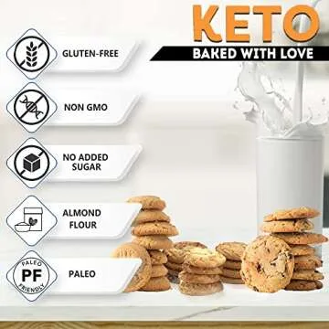 Sugar Free Pumpkin Spice Flavor Keto Cookies 6.35Oz Each Bag Low Carb Gluten Free Paleo Diabetic Diet Friendly 3g Protein (2-Pack)