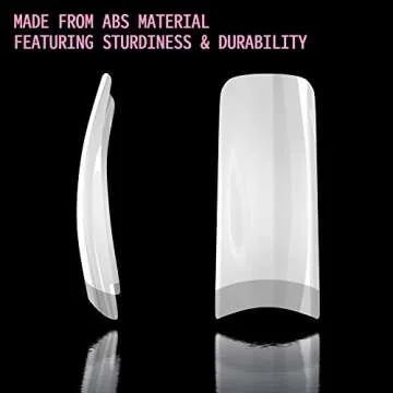 Acrylic Nail Tips 500pcs, French Fake Nails Natural False Nail Tips with Nail Clipper and Storage Case for Nail Art Salon and Home DIY (10 Sizes)