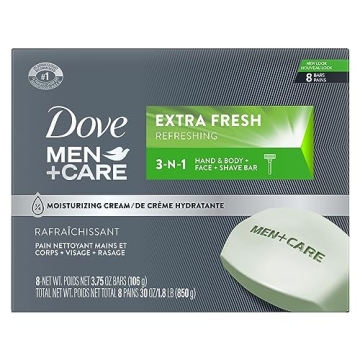 DOVE MEN + CARE 3 in 1 Bar Cleanser for Body, Face, and Shaving - Extra Fresh 14 Bar Pack