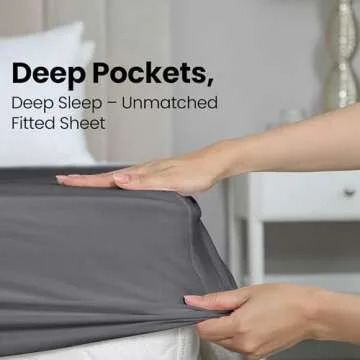 Utopia Bedding Full Fitted Sheet - Bottom Sheet - Deep Pocket - Soft Microfiber - Shrinkage and Fade Resistant - Easy Care -1 Fitted Sheet Only (Grey)