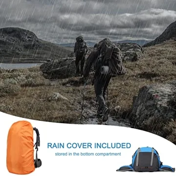 Loowoko 50L Waterproof Hiking Backpack for Adventurers