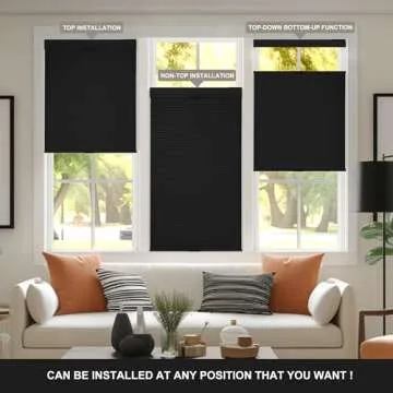 Boolegon Top Down Bottom Up Cellular Shades - Easy Install