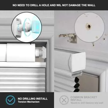Boolegon Top Down Bottom Up Cellular Shades - Easy Install