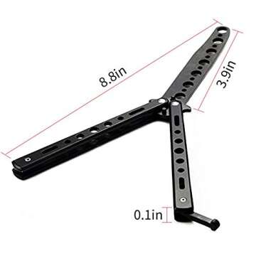 Butterfly knife, 2 Pack Practice Knives Trainer Martial Arts Practice Swords Steel Metal Folding Tra...