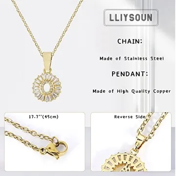 LLIYSOUN Gold Plated Initial Necklace for Women