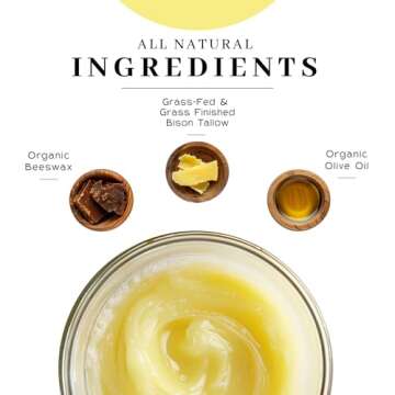 Vanman’s Tallow and Honey Balm - Grass-Fed Bison Tallow Skin Care with Essential Oils