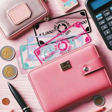 Threehoney 50 Pcs Pig Cash Stuffing Placeholder for Envelopes Binder Pocket Cash Stuffing Placeholder Place Holder for 100 Envelopes Money Saving Challenge