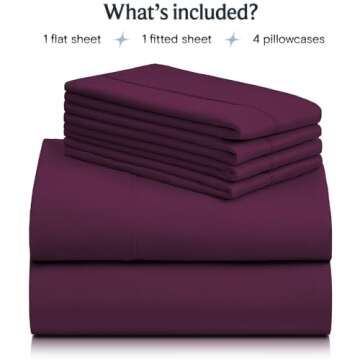 LuxClub 6 PC King Sheet Set, Breathable Luxury Bed Sheets, Deep Pockets 18" Wrinkle Free Cooling Bed...