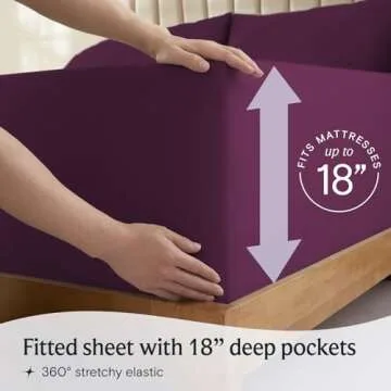 LuxClub King Sheet Set, Silky Soft Deep Pocket Bedding