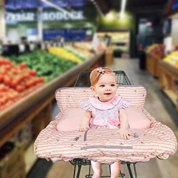 Shopping Cart Cover for Baby/Toddler 2-in-1 High Chair Cover, Easy Attach & Remove, with Cellphone H...