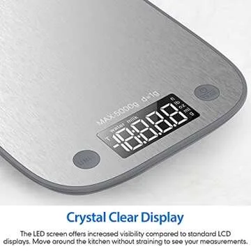 SIMPLETASTE Digital Food Kitchen Scale for Home Cooking