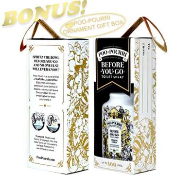 Poo-Pourri Lavender Vanilla Before You Go Toilet Spray 2 Ounce, Tropical Hibiscus 1.4 Ounce and Travel Size Disposable Spritzer