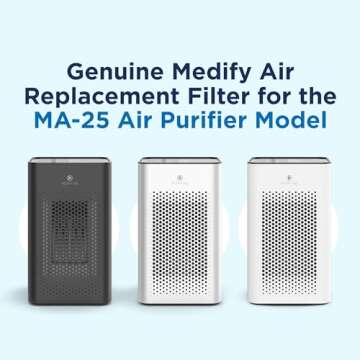Medify Air Medify MA-25 Genuine Replacement Filter | for Allergens, Wildfire Smoke, Dust, Odors, Pol...