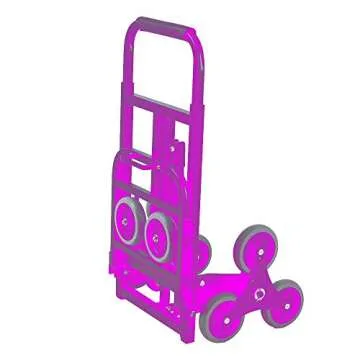 Feyue Luggage Cart Folding Compact Lightweight Portable Aluminum Alloy Luggage Carriers with Wheels Hand Truck with Bungee Cord(88LB) Black