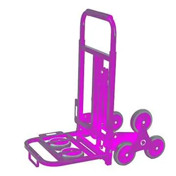 Feyue Luggage Cart Folding Compact Lightweight Portable Aluminum Alloy Luggage Carriers with Wheels Hand Truck with Bungee Cord(88LB) Black