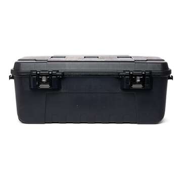 Plano Sportsman Trunk with Wheels, Black, 108-Quart, Lockable Storage Box, Rolling Sportsman Trunk, ...