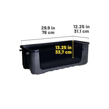 Plano Sportsman Trunk with Wheels, Black, 108-Quart, Lockable Storage Box, Rolling Sportsman Trunk, Hunting Gear and Ammunition Bin, Heavy-Duty Containers for Camping, Large