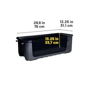 Plano Sportsman Trunk with Wheels, Black, 108-Quart, Lockable Storage Box, Rolling Sportsman Trunk, Hunting Gear and Ammunition Bin, Heavy-Duty Containers for Camping, Large