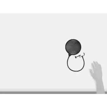 Dragonpad USA 6" Microphone Studio Pop Filter with Clamp (Black)